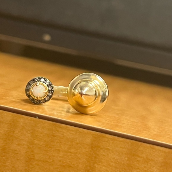 $85 Kendra Scott Branson Open Ring In Gold Tone Size 7 - Picture 4 of 12